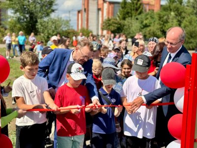 Новая детская площадка открыта в поселке Березовка