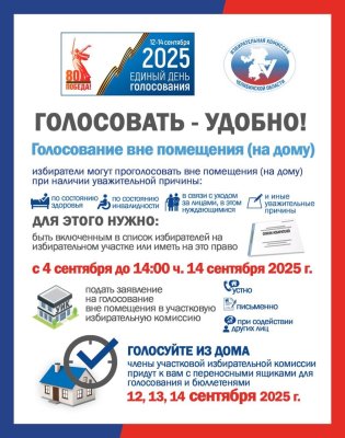 В дни выборов можно проголосовать на дому!
