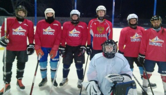 Чемпионат по хоккею на льду в с. Кунашак в разгаре