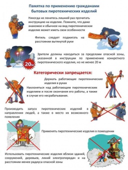 Памятка по применению гражданами бытовых пиротехнических изделий