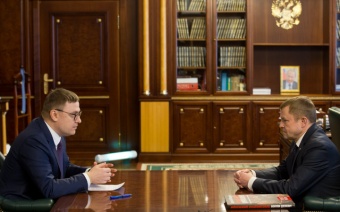 Алексей Текслер провел встречу с президентом общественной организации «ОПОРА РОССИИ» Александром Калининым